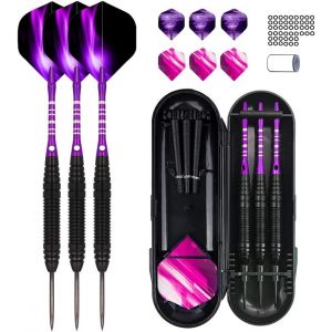 Fléchettes Professionnelles,Fléchettes avec Pointe en Métal,Flechette Pointe Acier Tungstène,Flechette Pointe Acier Professionnelle,Jeu De Fléchettes avec Pointe en Acier.[B2011] - Neuf