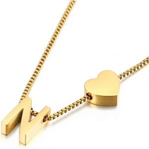 Kal-Collier &Agrave; Pendentif Initiale En Or, Pendentif Exquis Lettre A-Z Personnalis&eacute;bijoux F&eacute;minins Minimalistes Collier Lettre A-Z - Neuf