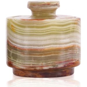 Bhhbb-Élégant Distributeur De Sucre En Marbre De 100 Ml, Salière Et Décoration En Marbre 7,6 X 7,6 Cm Pour Décoration De Cuisine Et Salière Et Poivrière (Onyx Vert) - Neuf