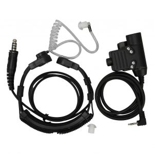 Microphone de gorge Écouteur Tube acoustique transparent Talkie-walkie Casque d'écoute avec U94 PTT pour Motorola T5000 - Neuf