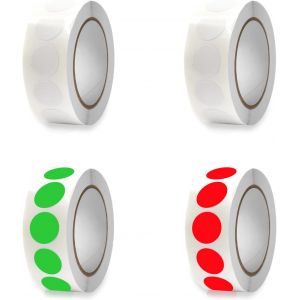Lot De 2000 Pastilles Adh&eacute;sives Color&eacute;es De 20 Mm, Autocollants &Agrave; Pois Auto-Adh&eacute;sifs Et Imperm&eacute;ables Autocollants Ronds Pour Bricolage, Bureau, Calendrier, Maison Et Codage Couleur - Neuf
