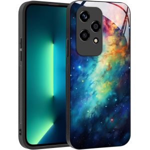 Kal-Coque Pour Honor 200 Lite - Motif Abstrait Artistique Géométrique Arrière Verre Étui, Antichoc Anti-Rayures Antidérapant Housse (Starry Sky) - Neuf