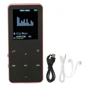 Lecteur MP3 8G Bluetooth 4.2 1,8 pouces Réduction du bruit Lecteur MP4 portable sans perte avec dictionnaire de traduction Rose - Neuf