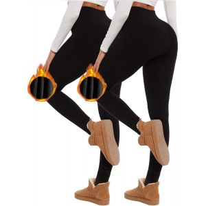 Legging Femmes Chauds Polaire Leggings Coton Thermique Taille Haute Leggings Hiver Automne Collants &Eacute;lastiques &Eacute;pais En Laine De Pantalons Extensible Yoga Fitness - Neuf