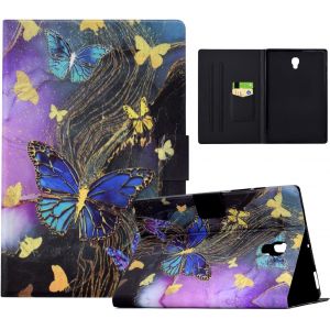 Kal-Coque Pour Samsung Galaxy Tab A 10.5 Pouces 2018 (Sm-T590/T595/T597), Multi-Angle Support Etui &Agrave; Rabat Housse De Protection Motif De Couleur Avec Veille/R&eacute;veil Auto, Papillon - Neuf