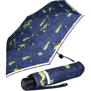 4Kids Parapluie de poche r&eacute;fl&eacute;chissant pour enfant avec bordure r&eacute;fl&eacute;chissante, Wild Horses, 90 cm, Parapluie de poche avec ouverture manuelle - Neuf