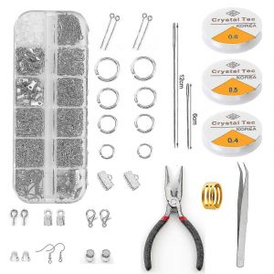 Fournitures De Fabrication De Bijoux, Kit De R&eacute;paration De Bijoux Kit De R&eacute;paration De Bijoux Avec Fil De Bijou Et Outils De Recherche - Neuf