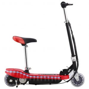 Trottinette Pour Enfants Avec Selle Et Led 120 W Rouge - Neuf