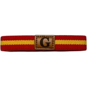 Eryi-Bracelet Drapeau Espagne Personnalisé Avec Votre Initiale, Homme Et Femme. Bracelet En Cuir Et Tissu Élastique. - Neuf