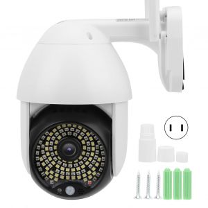 Camera HD 1080P WIFI 122 lumieres, alarme sonore et lumineuse PTZ, etancheite IP66, suivi automatique, prise en charge ONVIFUS - Neuf
