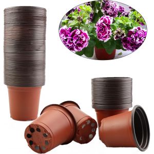 ERYI-Lot De 100 Pots De Fleurs En Plastique Réutilisables Pour Plantes Grasses, Plantes Aromatiques, Parterres D'Intérieur Et D'Extérieur, 9 Cm - Neuf