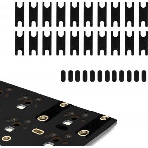 ERYI-Clavier Stabilisateur Pcb Film Téflon Clavier Stabilisateur Switch Pads 20Pcs, Stabilisateur Fil D'Acier Eva Pads 12Pcs (Noir) - Neuf
