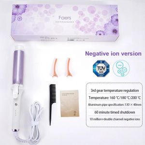 Bigoudis En Céramique À Ions Négatifs 40mm, Grande Baguette Ondulée, Fers À Friser, 3 Températures, Chauffage Rapide, Outils De Coiffure-Ion Négatif - Neuf