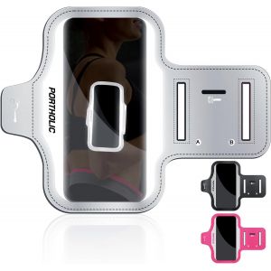 Kal-Brassard De Course Avec Bandes Réfléchissantes, Étui Sportif Anti-Eau Pour Iphone 16/15 Pro Max/11/Xs, Galaxy S25/S24 Ultra + Porte-Cartes, Porte-Écouteurs Et Sangle Extensible - Neuf