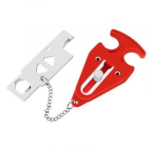 Alarme de butée de porte améliorée avec serrure de porte portable 120 dB Butée de porte de voyage Alarme de cale de porte avec 3 niveaux de sensibilité pour hôtel, maison, appartement - Neuf