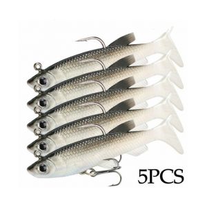 Leurres Vibrants En Plastique Souple De Qualité Supérieure 5x - Style Mulet 85 Mm Pour La Pêche En Eau Douce Et En Eau Salée - Parfait Pour La Brème, Le Bar, La Tête Plate Et Plus Encore ! - Neuf