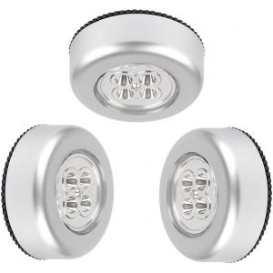 Kalsw-Lot De 3 Lampes Tactiles Led À Piles Sans Fil Pour Cuisine,Escaliers Et Salles De Rangement - Neuf