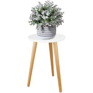Supports Pour Plantes D'intérieur,Table De Plantes En Bois Pour Pots De Fleurs,Décoration D'intérieur Moderne,Petite Table D'appoint Ronde,42 X 28 Cm - Neuf