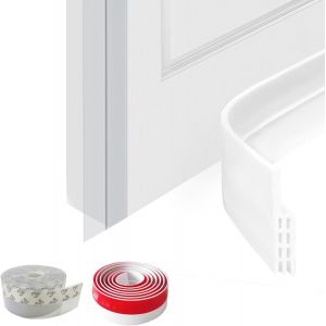 Lot de 2 butées de porte mixtes en silicone-1 bande inférieure de porte (0,9 mx50 mm),1 bande de cadre de porte (6 mx35 mm),butée de courant d'air pour les espaces de porte - Neuf