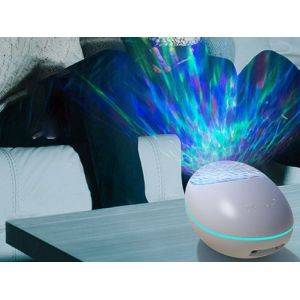Projecteur Océanique Avec 8 Modes, Musique Bluetooth, Bruit Blanc, Alimentation Usb, Télécommande, Veilleuse - Neuf
