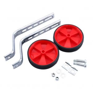 Stabilisateurs De V&eacute;lo Pour Enfants V&eacute;lo Conduite Roues D'entra&icirc;nement R&eacute;glables 12-20 Rouge - Neuf