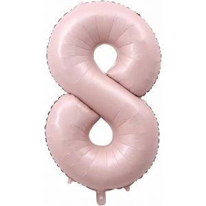 Foil Ballons,Numéro 8 Ballons Fête Grands 40pouces,Ballon Anniversaire Pour Femmes Filles Enfants Pour Décoration Fête à Thème Rose Remise Diplôme Baby Shower Célébrations Mariage - Neuf