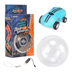 Stunt Rotation Pocket Mini Toy Car Racing Model, Children's Transparent Luminous Toy Car-Bleu - Neuf