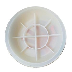 Rond Ciment Bol Pot De Fleurs Moule Terrazzo Béton Bougie Tasse Récipient Silicone Moule Époxy Résine Argile - Neuf