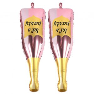 Lot de 2 ballons en aluminium pour bouteille,décoration de fête,banquet,anniversaire,bébé - Neuf