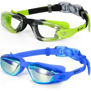Lunettes De Natation Pour Enfant, Lunettes De Natation,Protection Uv, Antibuée, Joints En Silicone Lunette Piscine Enfant Pour Fille Garçon 6-14 Ans - Neuf
