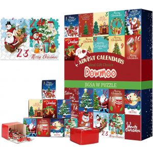 Calendrier de l'avent 2023 Puzzle, 24 Boîtes de Calendriers de l'Avent père Noël Cadeau de Puzzle pour Femmes Hommes Enfants Calendrier de l'Avent Cadeau Ado Garçon Fille Cadeau Couple de Noël de Do - Neuf