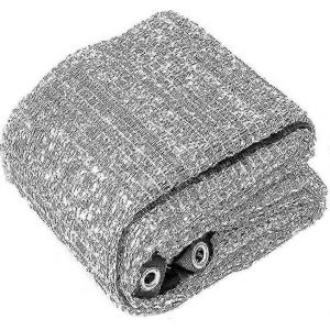 Toile d'ombrage réfléchissante résistante aux UV avec ?illets pour plantes de jardin Argent 3x3m - Neuf