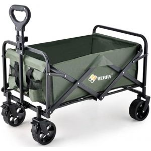 Chariot De Festival De 100 Kg, Chariot De Camping Robuste Avec Roues, Chariot Pliable Pour Le Transport En Plein Air, Les Excursions À La Plage, Les Courses, Le Sport, La Pêche, Bleu - Neuf