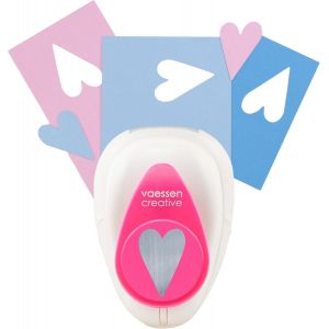 Cauc-Vaessen Creative Perforatrice De Papier, Taille S, Coeur 1, Pour Projets Diy, Scrapbooking, Création De Cartes Et Plus, 6,5 X 4,5 X 4,4 Cm - Neuf