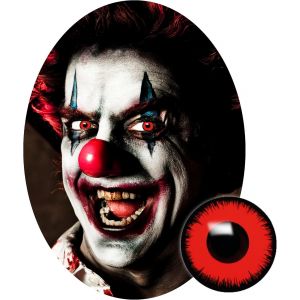 Kalanka-Lentilles Halloween Rouge, Lentilles &Agrave; Motif Doux Pour D&eacute;guisement, Sans Correction, 2pcs 1 Paire - D&eacute;guisement En Volturi Vampir - Rouge, Lentilles De Contact Pour Halloween - Neuf