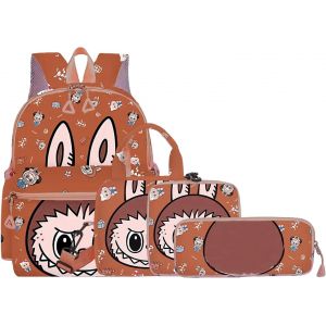 4pcs Cartable Fille Primaire Sac &agrave; Dos Enfant Avec Trousse Lunch Box Portefeuille Gar&ccedil;ons Enfant Sac Ecole Scolaire Fille Maternelle CP CE1 CE2 CM1 CM2 - Neuf