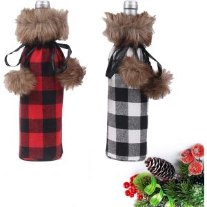 Pc De No&euml;l Bouteille De Vin Courtes, No&euml;l Bouteille De Vin Courtes, No&euml;l, Cadeau De Vin De Sacs, De No&euml;l Bouteille De Vin De Cadeaux Pour No&euml;l, La D&eacute;coration De Table - Neuf