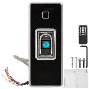 Lecteur d'empreintes digitales en metal, systeme de controle d'acces de porte, machine d'entree de securite avec carte d'identite - Neuf