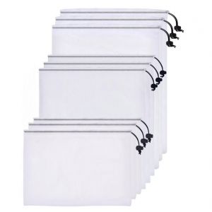 Lot de 24 sacs à chaussures transparents pour voyage, grands organisateurs de rangement pour chaussures transparents avec corde pour hommes et femmes - Neuf