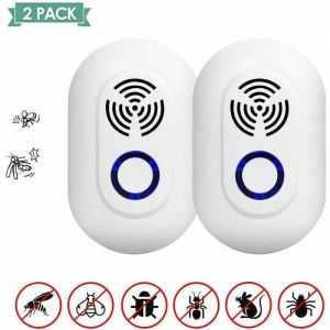 À Ultrasons Pour Rongeurs Repeller Électronique Rodenticide Insectes, Cafards Nuisibles De Protection De L'Environnement Naturel Organique Rodenticide (2 Pcs) - Neuf