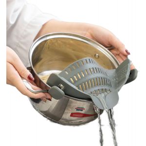 Tianyi-Zaigon Passoire En Silicone Alimentaire- Accessoires De Cuisine- 100% Sans Bpa- Passoire Et Égouttoir Pour Pâtes,Fruits,Légumes- Passe Au Lave-Vaisselle- Parfait Pour Poêles,Casseroles Et Bols - Neuf