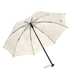 Vintage Dentelle Parasol Avec Broderie De Fleur, &Eacute;l&eacute;gant D&eacute;corative En Plein Air Parapluie, Fait &Agrave; La Main Dentelle De Coton, 32 Pouces De Diam&egrave;tre - Neuf