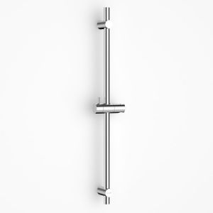 70cm Barre de Douche en Acier Inoxydable, DETBOM Barre de Douche avec Support de Pommeau de Douche R&eacute;glable &agrave; 360&deg; et Fixations Murales Variables pour S'adapter aux Trous de Per&ccedil;age Existants, Chrom&eacute; - Neuf