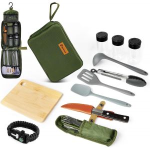 Ulteronixshop-Mini Essentiels De Camping &Eacute;quipement De Camping, Ustensiles De Cuisine De Camping, 11 Pi&egrave;ces, Pour Randonn&eacute;e En Plein Air, Les Pique, Cadeaux De Barbecue, Outils De Camping - Neuf