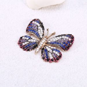 Broche Papillon En Alliage Pour Femme, Bijou De Fete De Mariage Avec Strass Decoratifs #1 - Neuf