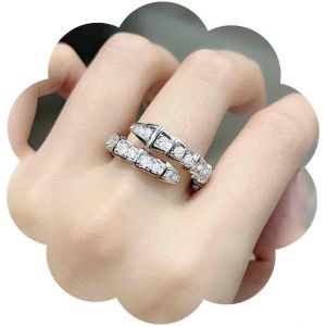 Kahfl-Bague Serpent Punk Rhinétone Bague Serpent Cristal Bague Ajustable Bague Serpent Or Bague Ouverte Bague Serpent Gothique Cz Bague Serpent Animal Bague Doigt Bijoux Pour Femmes - Neuf