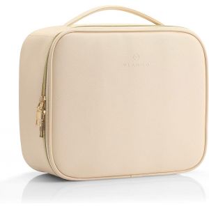 &agrave; Maquillage Femme Voyagede Toilette FemmeFaux Cuir Vanity FemmeImperm&eacute;able Vanity Valise &Eacute;tanche avec Pinceaux Pochette Compartiment - Neuf