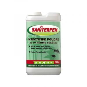 Insecticide poudre pyr&egrave;thre v&eacute;g&eacute;tal 250 ou 500g Saniterpen - Neuf