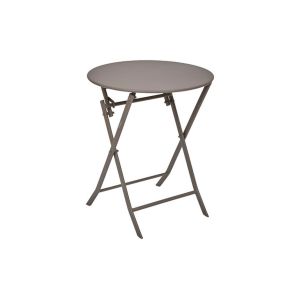 Table De Jardin Ronde Greensboro &Oslash; 60 Cm 2 Places Caf&eacute; - Hesp&eacute;ride - Neuf