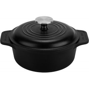 Ulteronixshop-Victoria Cocotte Induction Fonte &Eacute;maill&eacute;e 20cm, Dutch Oven 1,9L, Four Hollandais Sans PTFE et PFOA, Convient pour Feu, Barbecue, Four, Vitroc&eacute;ramique, Gaz - Neuf
